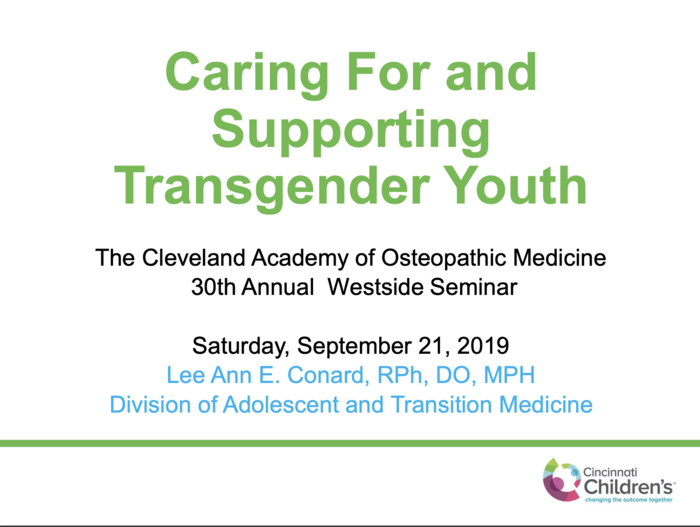Caring for and Supporting Transgender Youth
