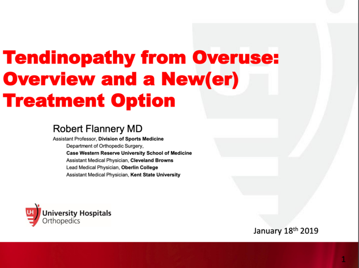 Tendinopathy from Overuse: Overview and a New(er) Treatment Option