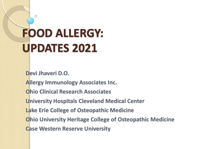 Food Allergy Updates
