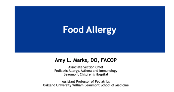 Food Allergy in the Infant 