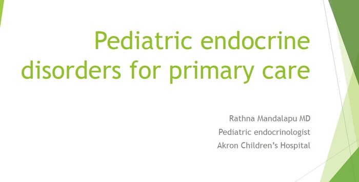 Pediatric Endocrine Disorders for Primary Care | Rathna P. Mandalapu, MD