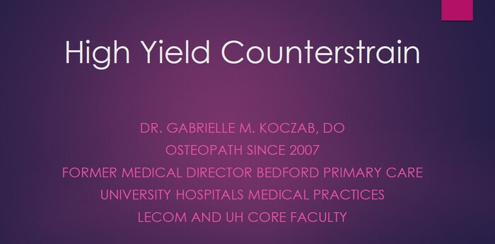 High Yield Counterstain Techniques to Manage Common Clinical Conditions | Gabrielle M. Koczab, DO