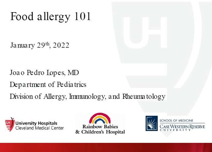 Food Allergies 101 | Joao Pedro M Lopes, MD
